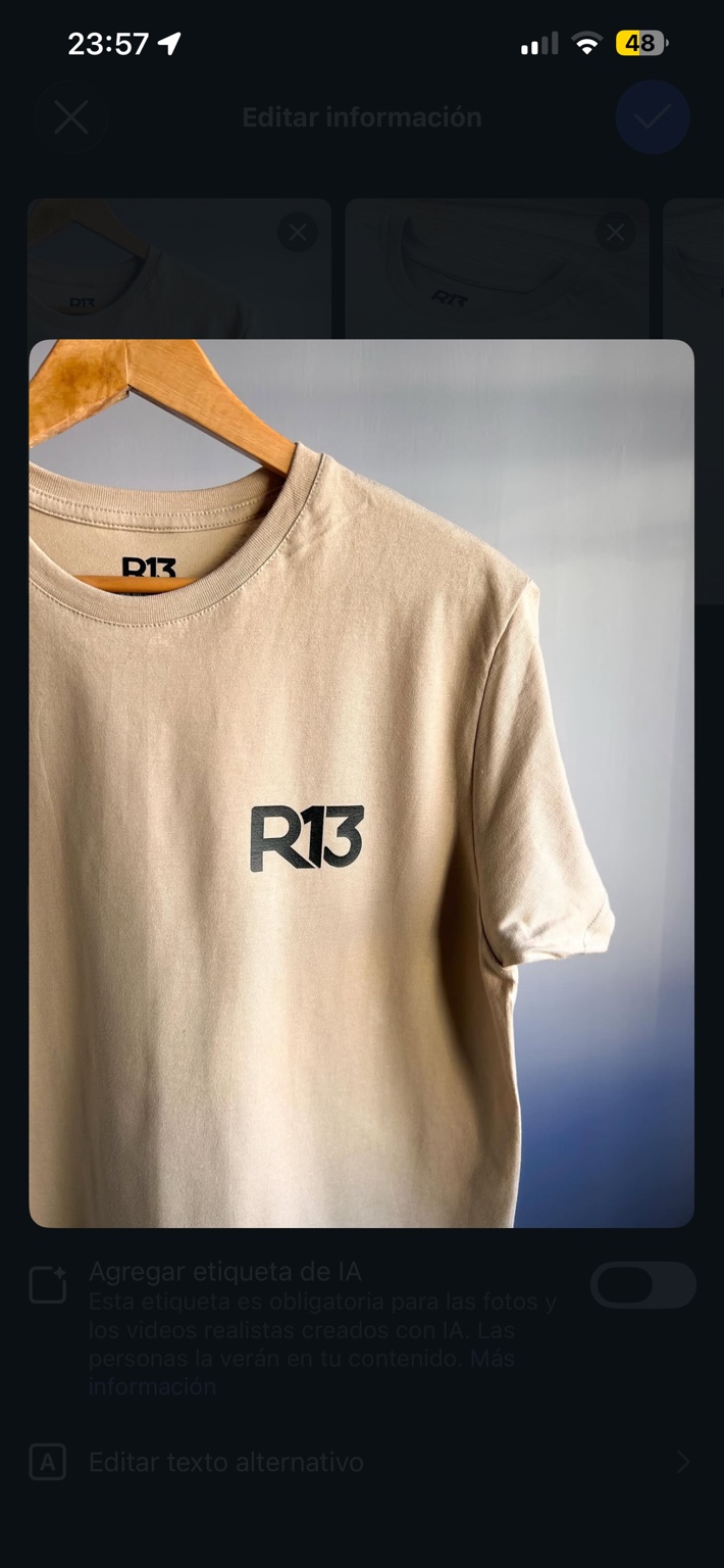 Camiseta R13 beige