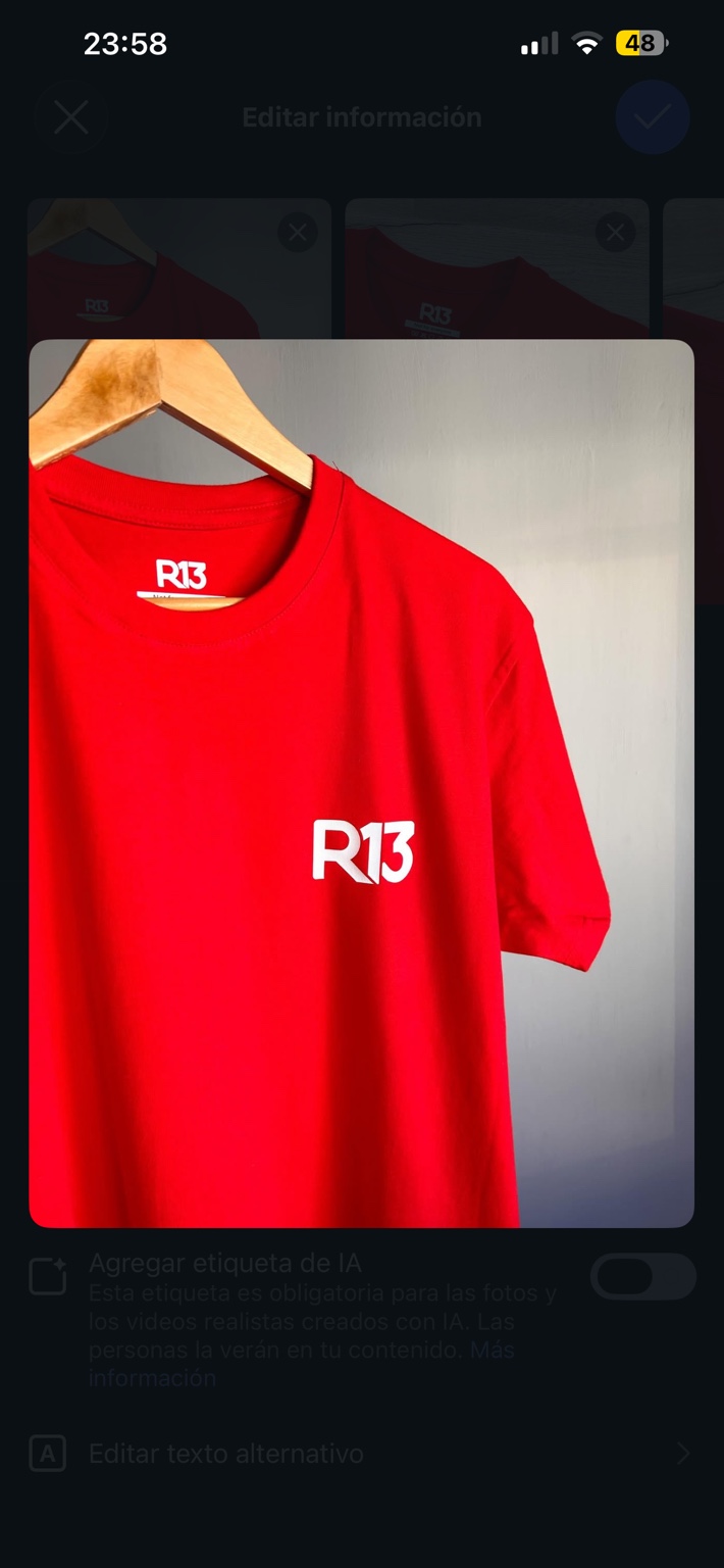 Camiseta R13 rojo